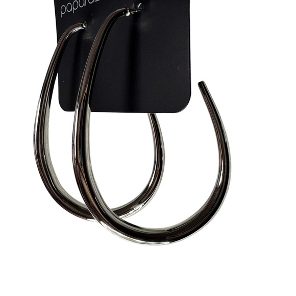 Paparazzi Exclusive Element Silver Hoop Earrings - Picture 3 of 4